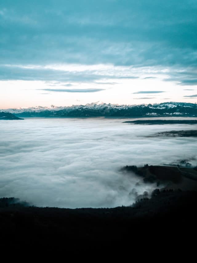 Mer de nuages Alpes drone
